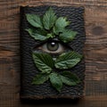 hidden eye in leaves Royalty Free Stock Photo