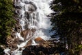 Hidden Falls on Cascade Creek, Grand Teton National Park, Jackson Hole, Wyoming at the end of May Royalty Free Stock Photo