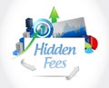 hidden fees business charts sign concept