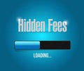 hidden fees loading sign concept illustration