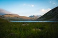 Hidden gem Levanis lake panorama in Georgia in summer Royalty Free Stock Photo