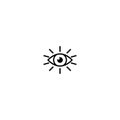 Hidden icon, visible Invisible icon. Eye icon isolated on white background