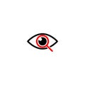 Hidden icon, visible Invisible icon. Eye icon isolated on white background