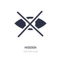 hidden icon on white background. Simple element illustration from UI concept