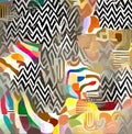 Hidden Jungle Zebra Abstract Camouflage Royalty Free Stock Photo