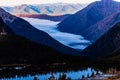 Hidden Lake and Fog Shrouded McDonald Valley Below Royalty Free Stock Photo