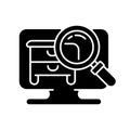 Hidden object game black glyph icon Royalty Free Stock Photo