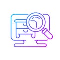 Hidden object game gradient linear vector icon Royalty Free Stock Photo