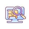 Hidden object game RGB color icon Royalty Free Stock Photo