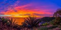 scenery sunset at The hidden paradise beach in Phuket