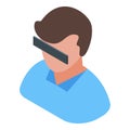 Hidden person icon isometric vector. Anonymous man Royalty Free Stock Photo