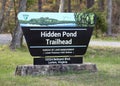 Hidden Pond Trailhead Sign Royalty Free Stock Photo