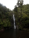 Hidden secret green tropical forest waterfall Wentworth Falls in Whangamata Coromandel Peninsula Waikato New Zealand