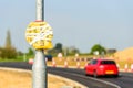 Hidden Speed Limit Road Roadworks sign on UK motorway