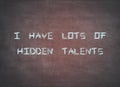 Hidden talents skills leadership ambition typography