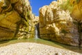 Hidden waterfall, Arugot stream, Ein Gedi Nature Reserve Royalty Free Stock Photo