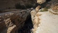Hidden waterfall in Wadi Arugot , Israel Royalty Free Stock Photo