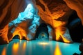 a hidden wonders within a mystical cave where an underground river flows