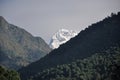 Hidding snow mountain in Nepal