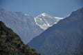 Hidding snow mountain in Nepal