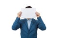 Hide face expression Royalty Free Stock Photo