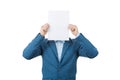 Hide face expression Royalty Free Stock Photo