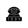 Hide password line icon. Isolated vector element. Royalty Free Stock Photo