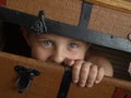 Hiding child Royalty Free Stock Photo