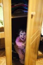 Hiding in closet