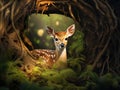 Hiding Fawn Royalty Free Stock Photo