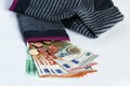 Hiding money in socks is an insecure investment Royalty Free Stock Photo