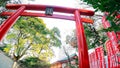 Approach to Inari Shrine Sanno Inari Shrine Royalty Free Stock Photo