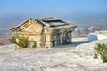 Landmark attraction - Ruins of Hierapolis city - Pamukkale, Turkey. Landscape Royalty Free Stock Photo