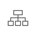 Hierarchical graph structure line icon. Royalty Free Stock Photo