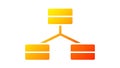 Hierarchical Network Database System Icon Royalty Free Stock Photo