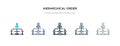 Hierarchical order icon in different style vector illustration. two colored and black hierarchical order vector icons designed in