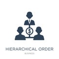 hierarchical order icon in trendy design style. hierarchical order icon isolated on white background. hierarchical order vector
