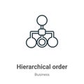 Hierarchical order outline vector icon. Thin line black hierarchical order icon, flat vector simple element illustration from Royalty Free Stock Photo