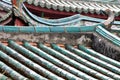 Hierarchical roof in Chinese old temple Royalty Free Stock Photo