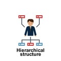 Hierarchical structure color icon. Element of business illustration. Premium quality graphic design icon. Signs and symbols