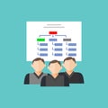 Hierarchical-structure icon. Department team diagram structure. Royalty Free Stock Photo