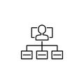 Hierarchical structure icon. Element of interview icon