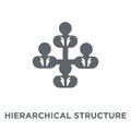 Hierarchical structure icon from Human resources collection. Royalty Free Stock Photo
