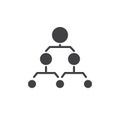 Hierarchical structure icon vector