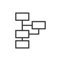 Hierarchical structure icon vector symbol