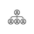 Hierarchical structure line icon Royalty Free Stock Photo