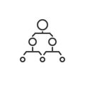 Hierarchical structure line icon Royalty Free Stock Photo