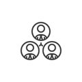Hierarchical structure line icon