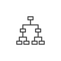 Hierarchical structure outline icon