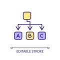 Hierarchical structure RGB color icon Royalty Free Stock Photo
